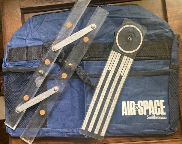 Nat'l Aeronautical Institute Crosswind Calculator & Mapping Ruler w/Smithsonian