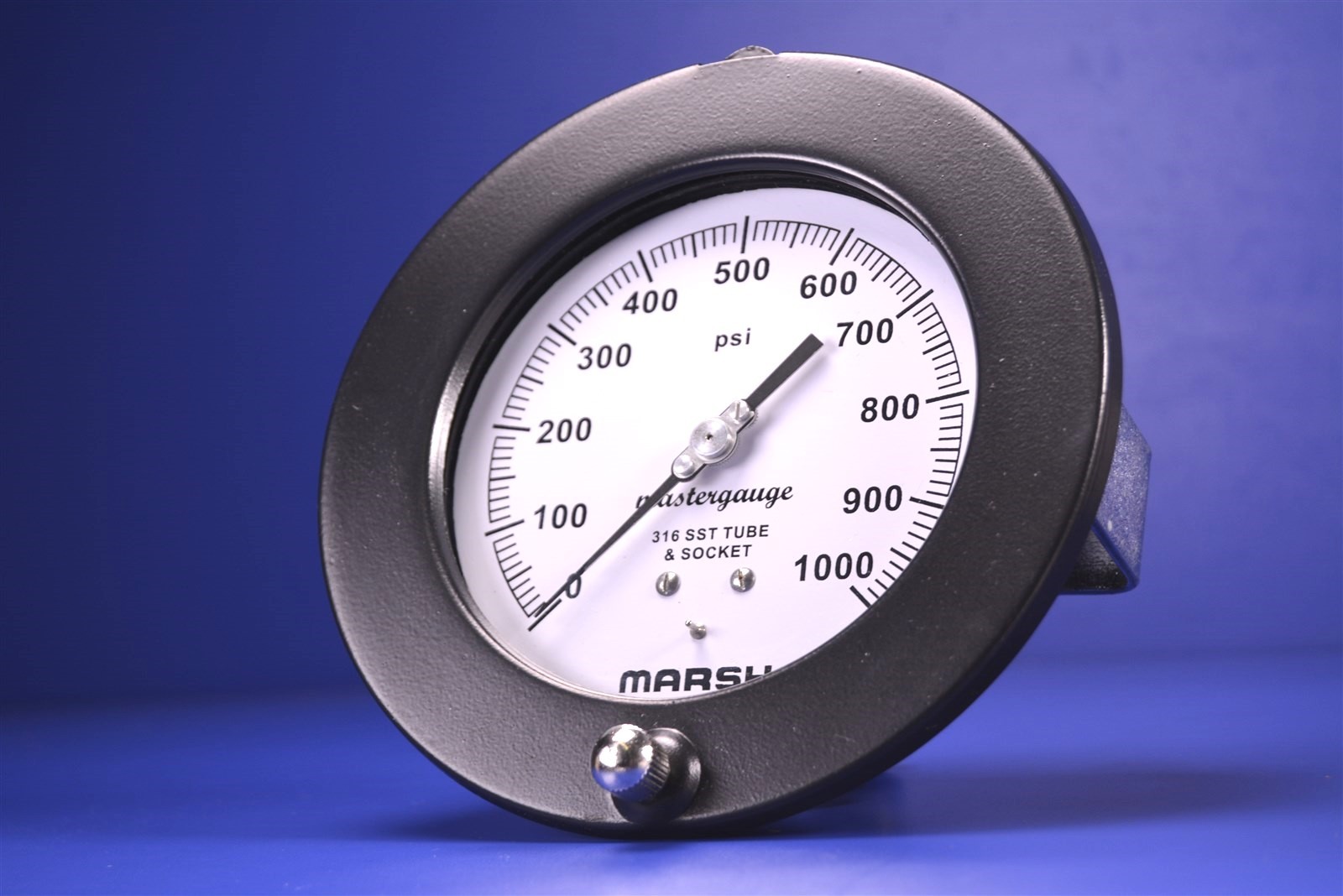 Marsh Mastergauge 4.5" Dial Pressure Gage 0 -1000 PSI 1/4" NPT P/N: P18068HJ-001