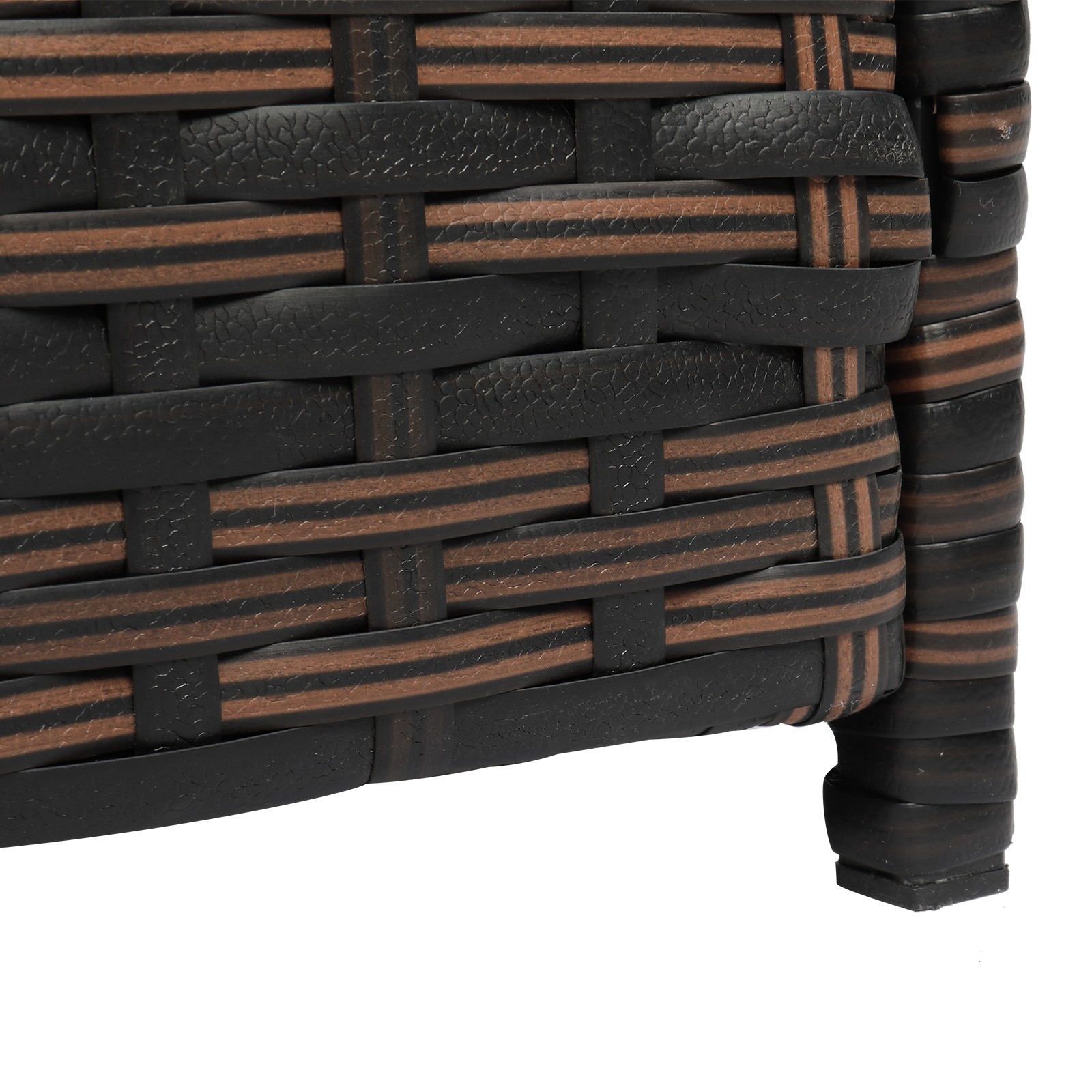 106*52*46cm Iron Frame Can Accommodate Brown Gradient Footstool Rattan Locker