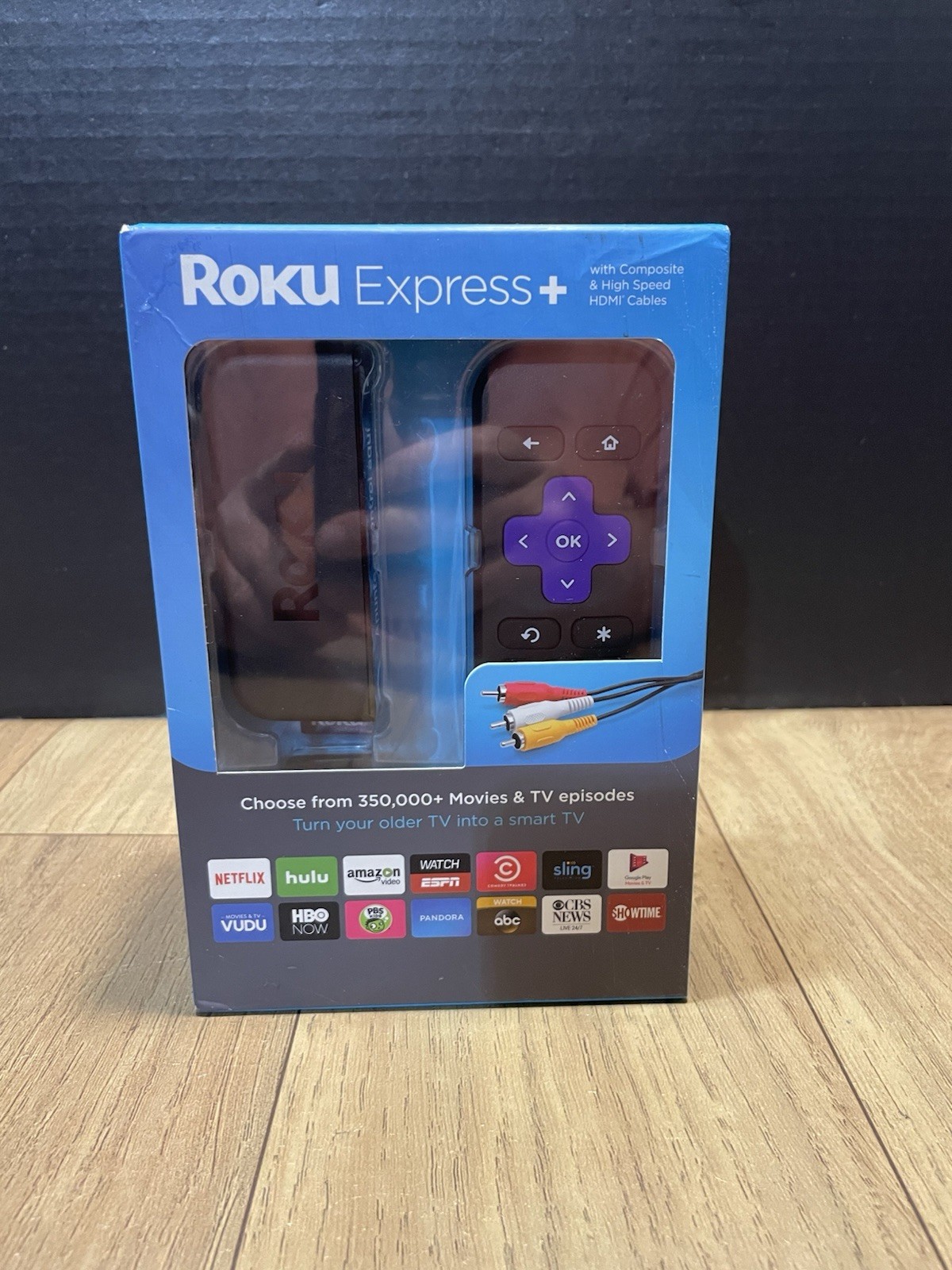 New Roku Express+ Plus HD Streaming Media Player with HDMI & Composite Cables
