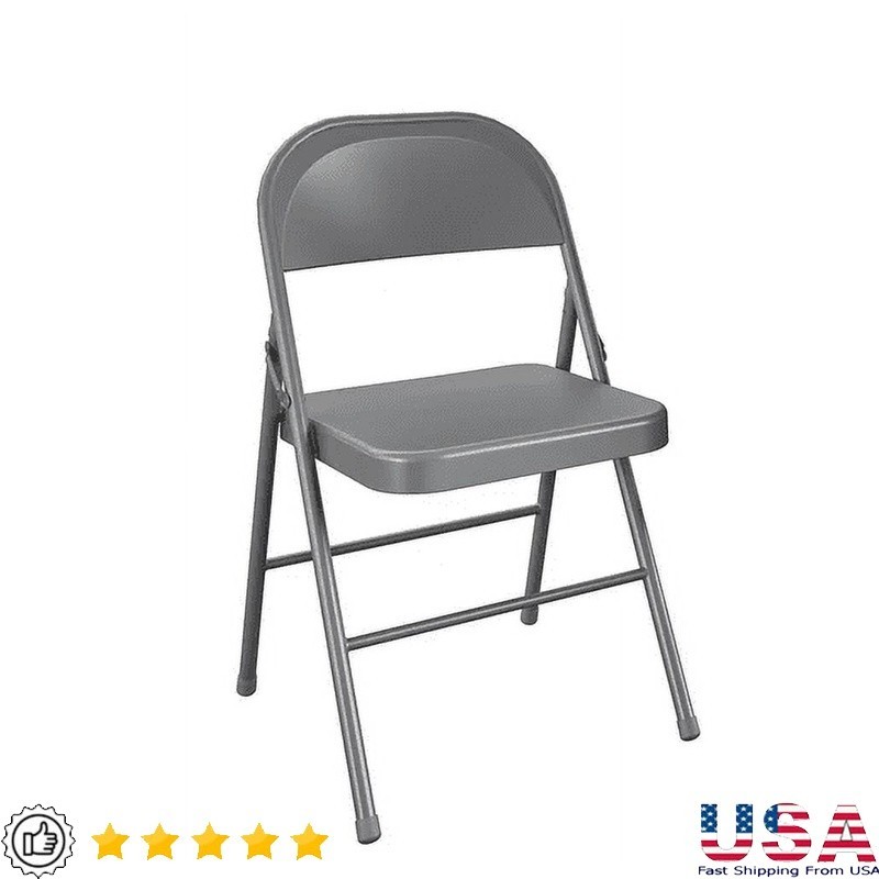 2 Pack Steel Folding Chair Lightweight Durable Compact Indoor Outdoor Storage US