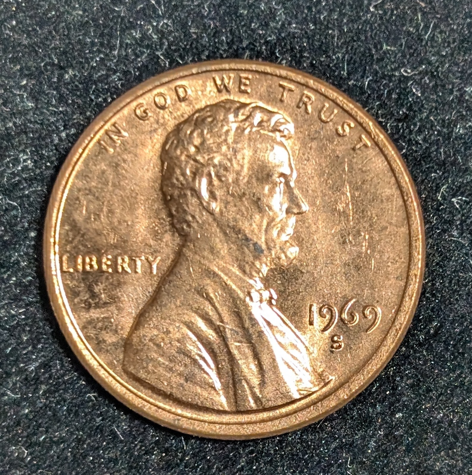 1969 S US Cent Brilliant Uncirculated UNC KM# A132 Gem Red