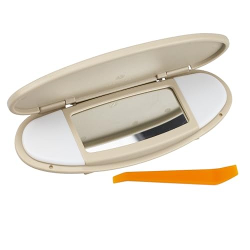 Sun Visor illuminated Mirror/Makeup Mirror Compatible with Mini Beige