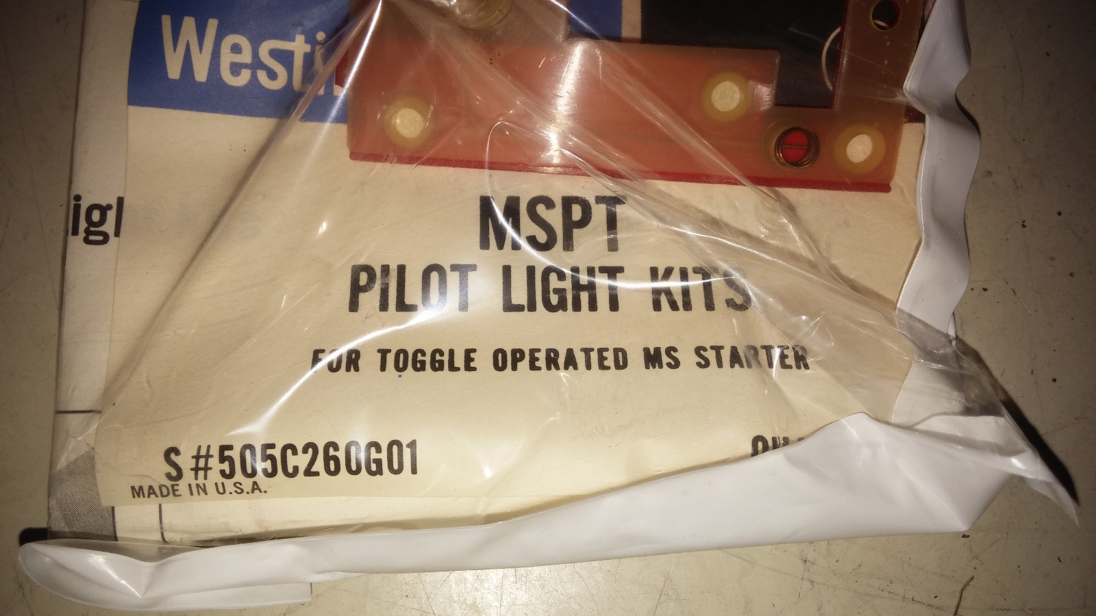 WESTINGHOUSE MSPT NEW IN BOX PILOT LIGHT KITS FOR TOGGLE OPERATORS SEE PICS #B68