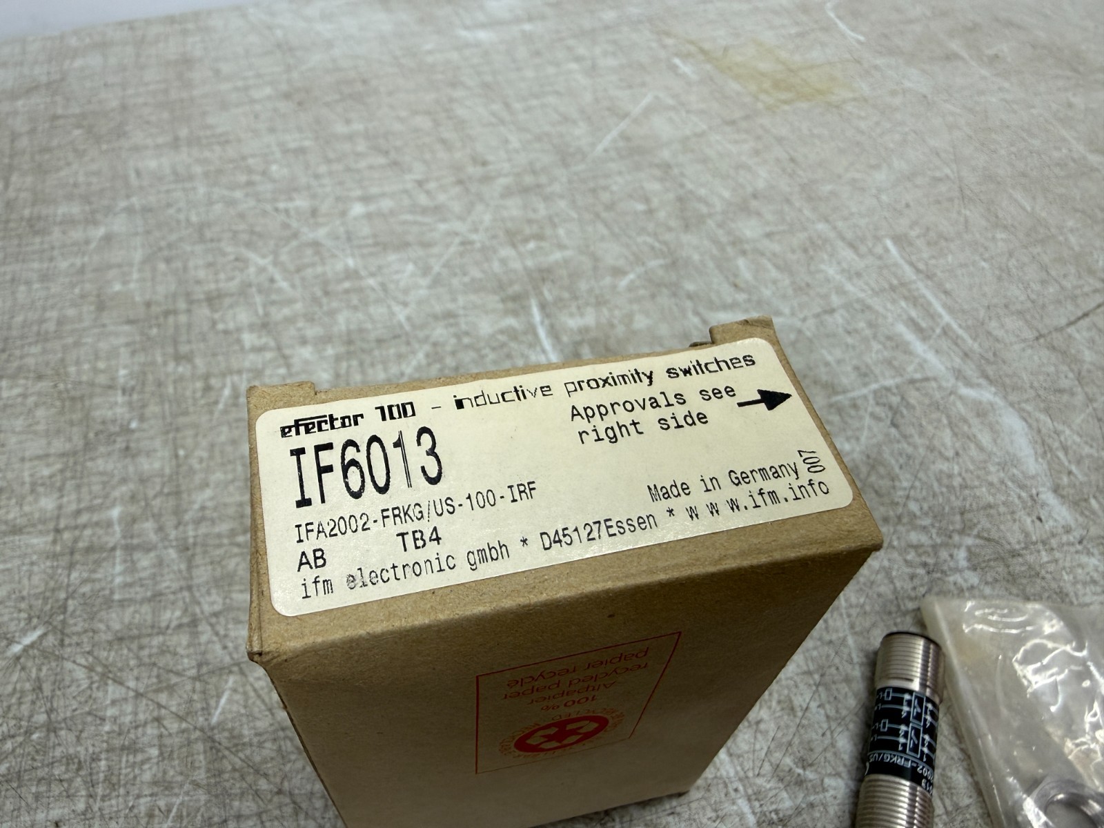 IFM EFECTOR IF6013 Inductive Proximity Sensor 2mm Range N.O. or N.C. M12 NEW