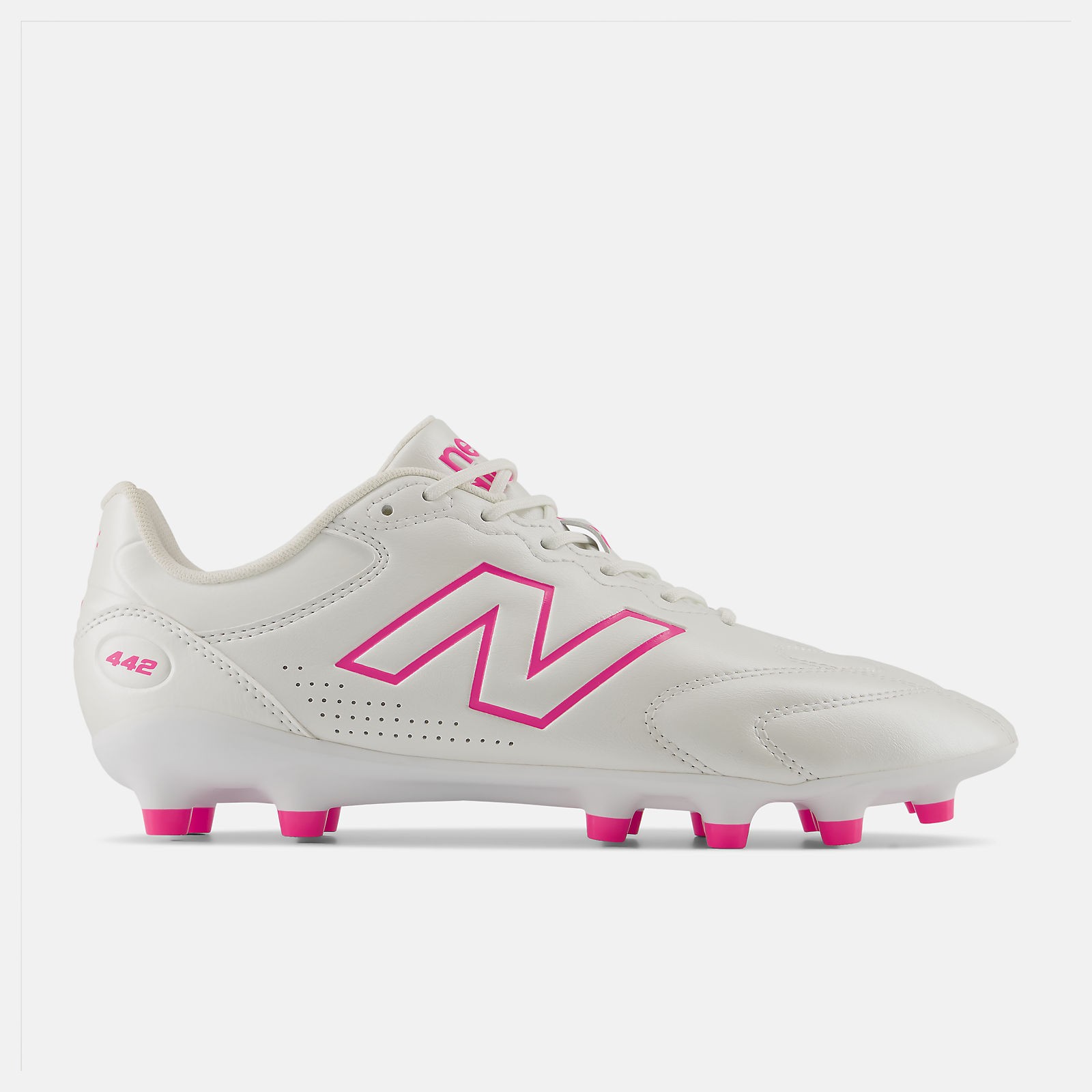 New Balance Soccer Cleats 442 Team HG / AG V3 U43H60L 4E Sea Salt / Pink
