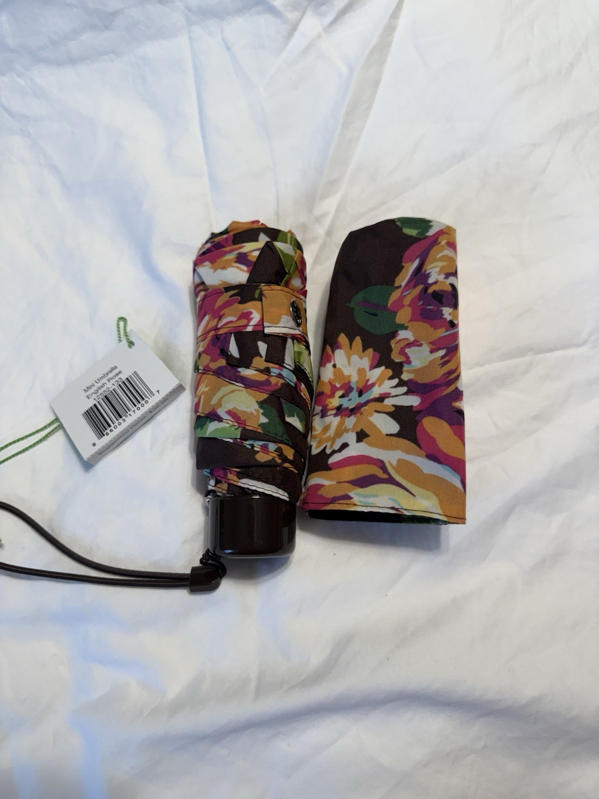 NWT Vera Bradley English Rose Mini Umbrella Retired Pattern
