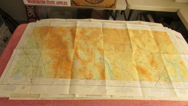 USAF 1959 MT. WHITNEY A AERONAUTICAL AVIATION CHART MAP MAG-15