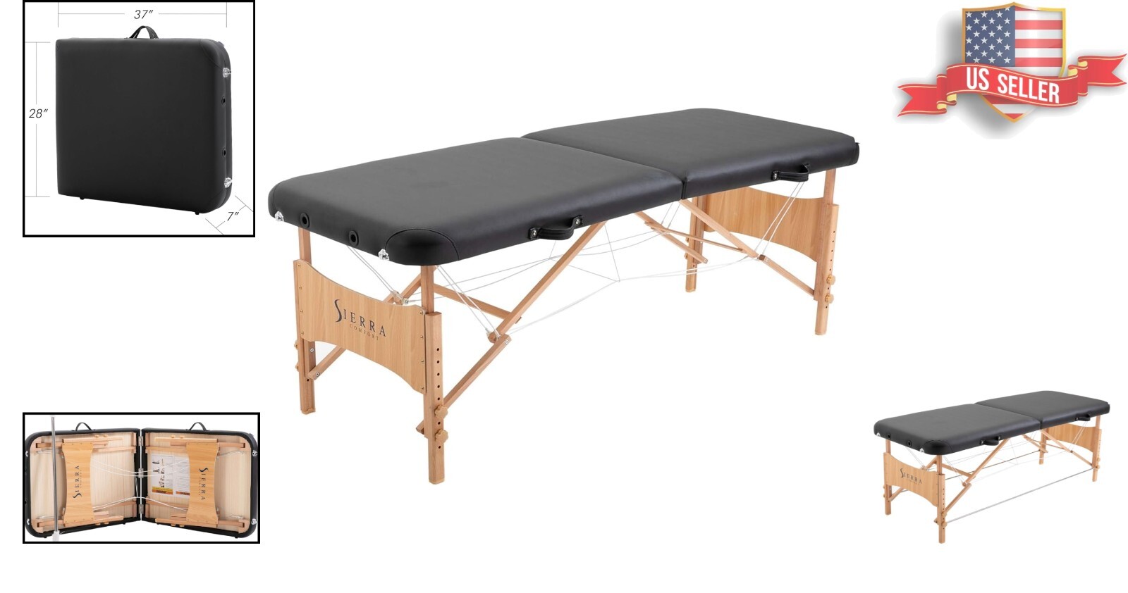 High-Density Foam Adjustable Massage Table - 400 lbs Capacity and Stylish Design