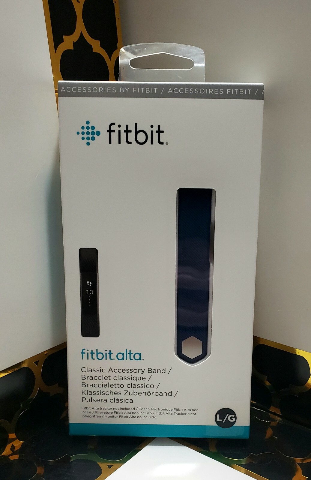 Original FITBIT ALTA Classic Accessory Band OEM LARGE BLUE NEW