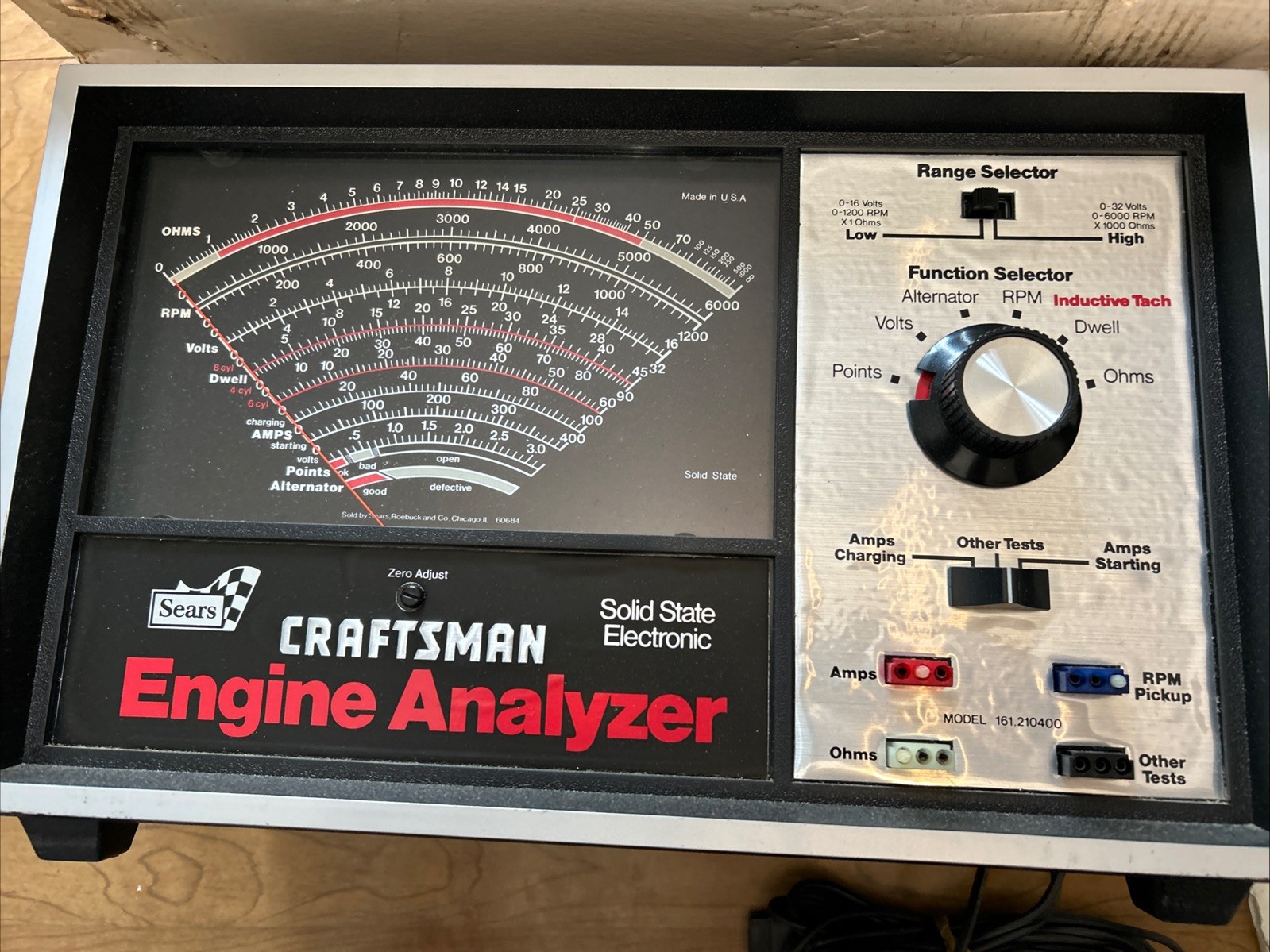 Vintage Craftsman Solid State Engine Analyzer Model No. 161.210400-untested