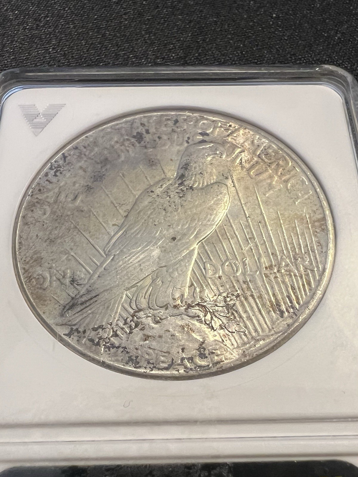1925-P Peace Silver Dollar -- ANACS MS64 -- old Soapbox Holder!