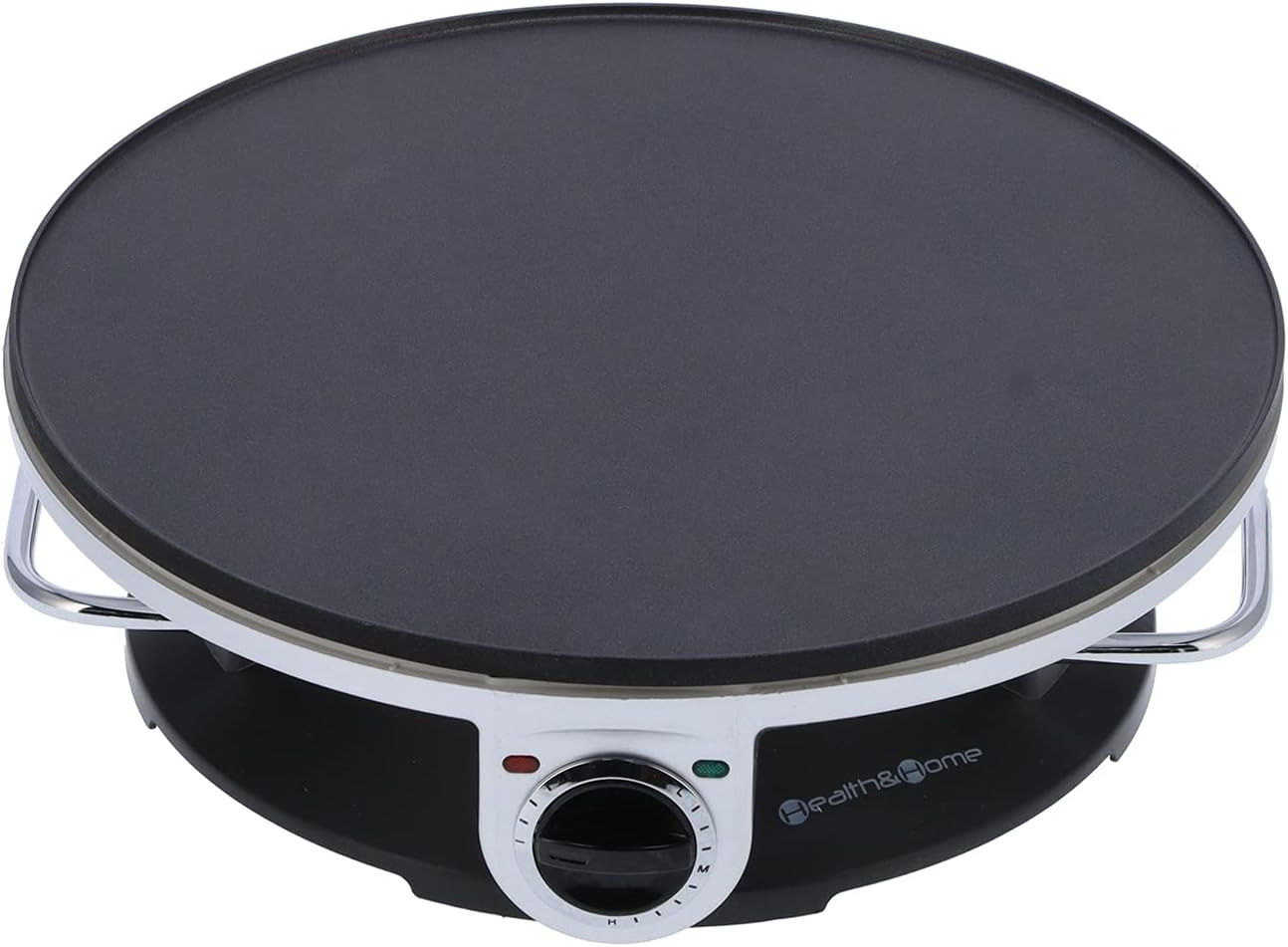 Non-Stick Electric Crepe Maker with Temp Control for Perfect Snacks
