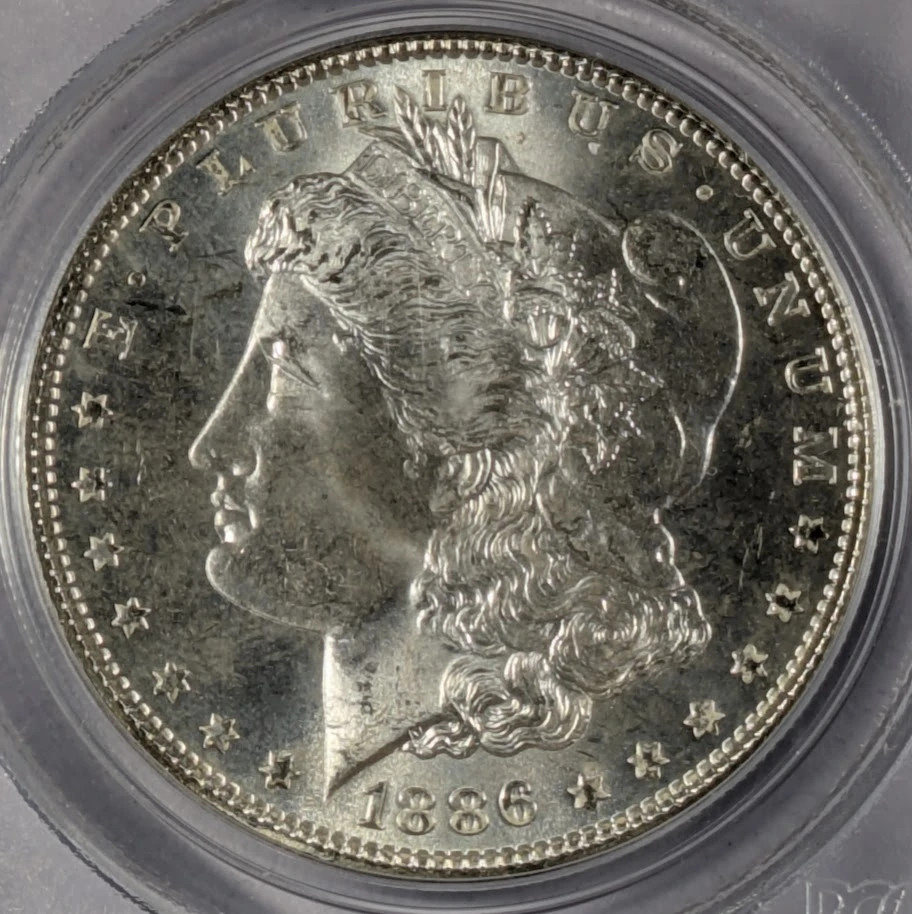 1886 Morgan Silver Dollar PCGS MS-65