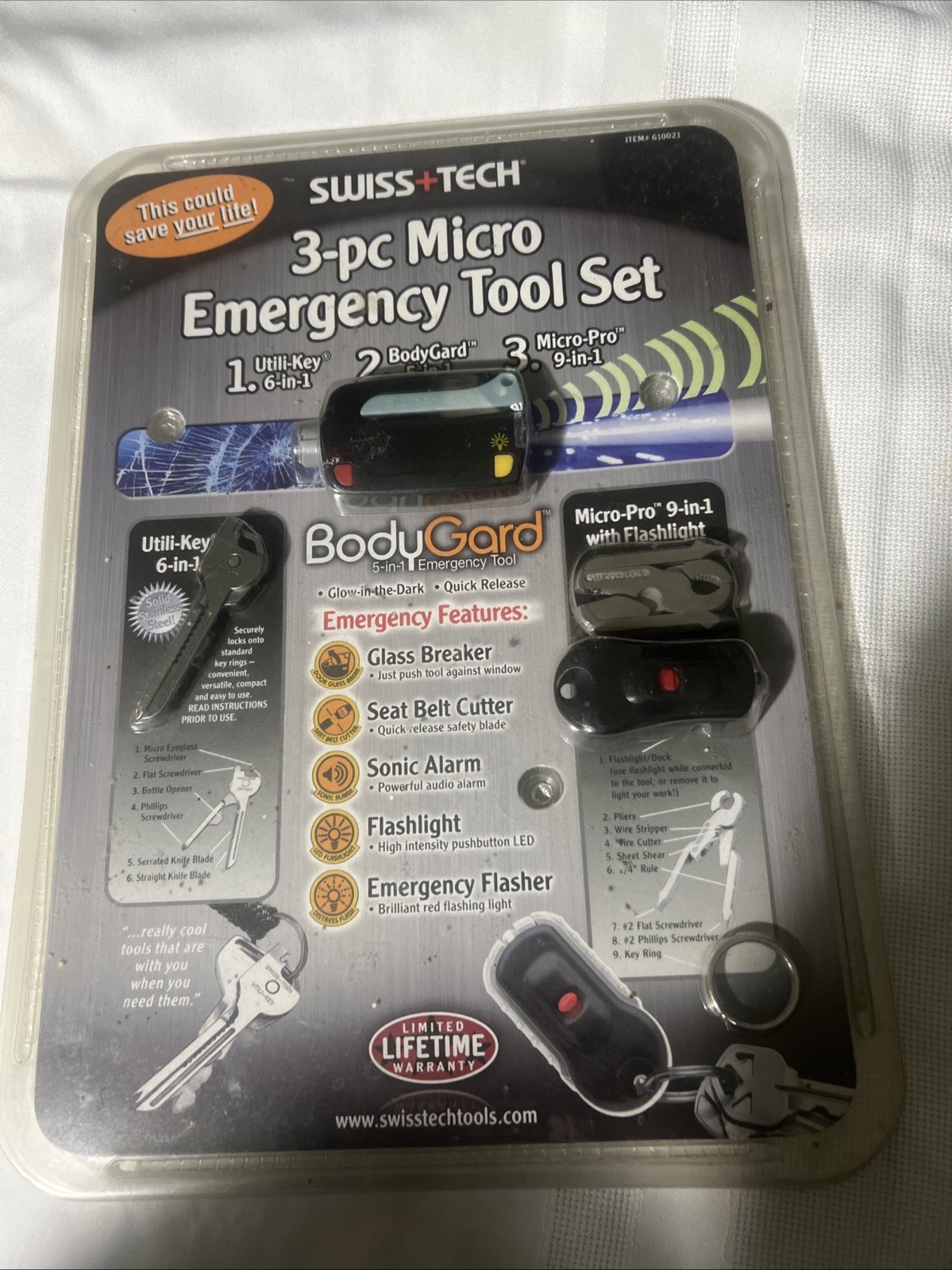Swiss+Tech 3 Piece Micro 5-in-1 Emergency Tool Set - 760750610026  *** Brand New