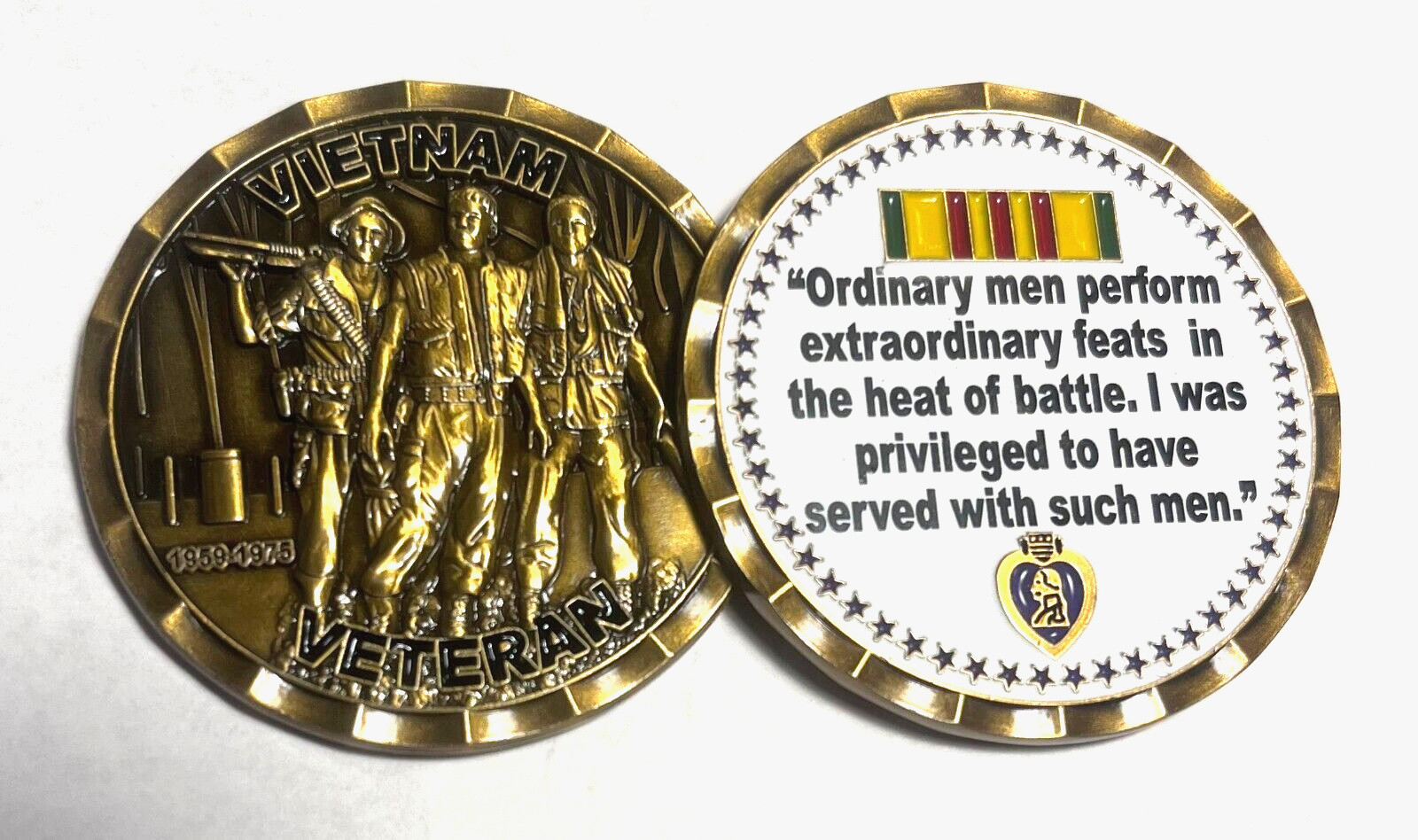 VIETNAM VETERAN CHALLENGE COIN ARMY MARINES NAVY AIR FORCE COAST GUARD