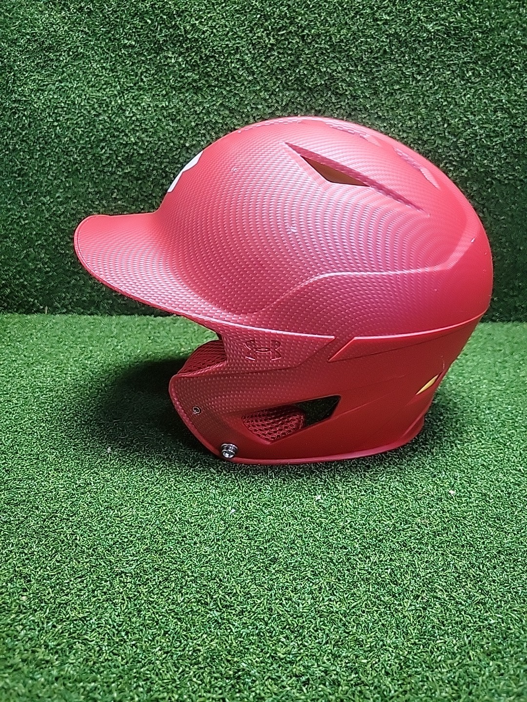UA Converge Shadow Senior Batting Helmet Matte Red Adult Baseball Softball