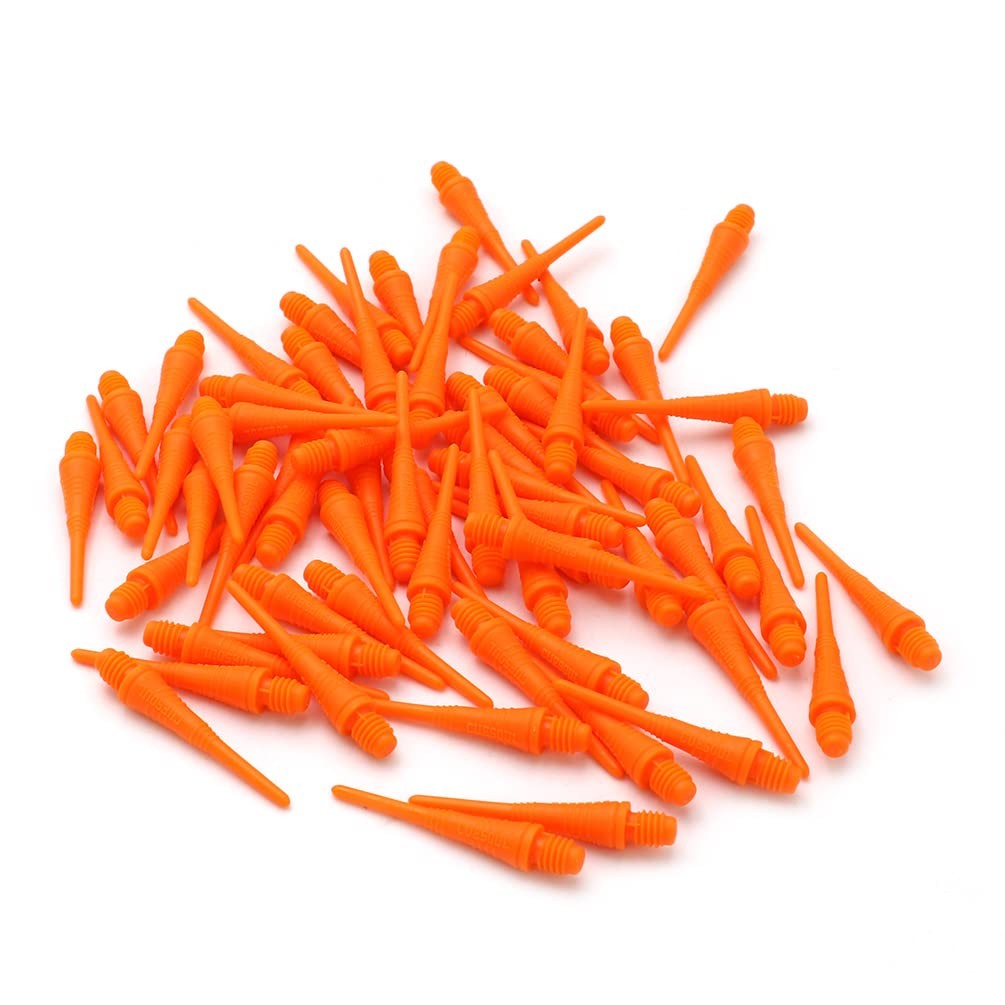 CUESOUL Orange Soft Tip Points 100 Pieces for Darts