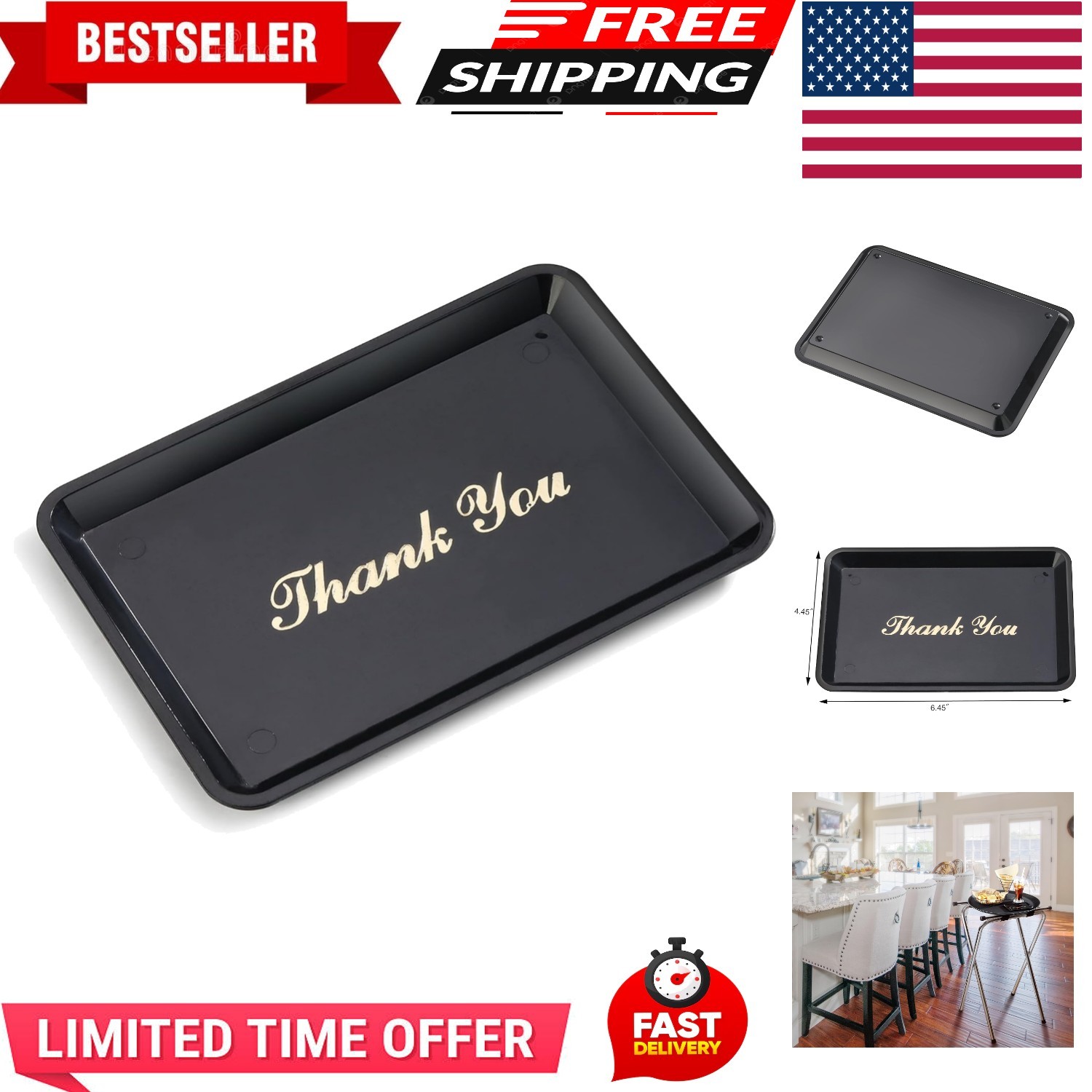 New Star 26917 Tip Tray Restaurant Guest Check Bill Holder, 4.5 by 6.5-Inch, ...