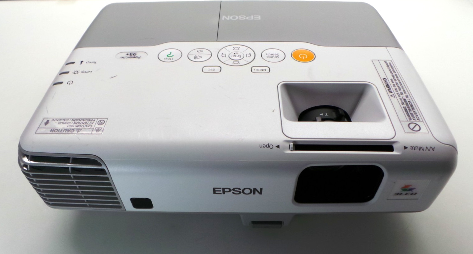 Epson PowerLite 93+ 3LCD Projector H382F - Tested- Power Cord only