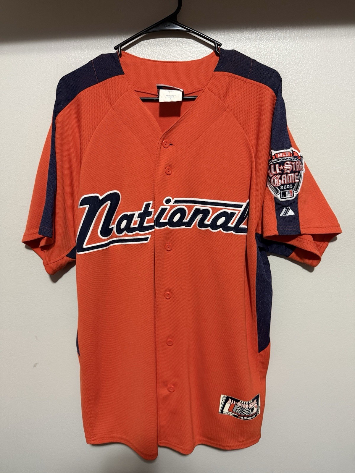 National League 2005 MLB ALL Star Game Detroit Tigers Majestic Sewn Jersey LG L