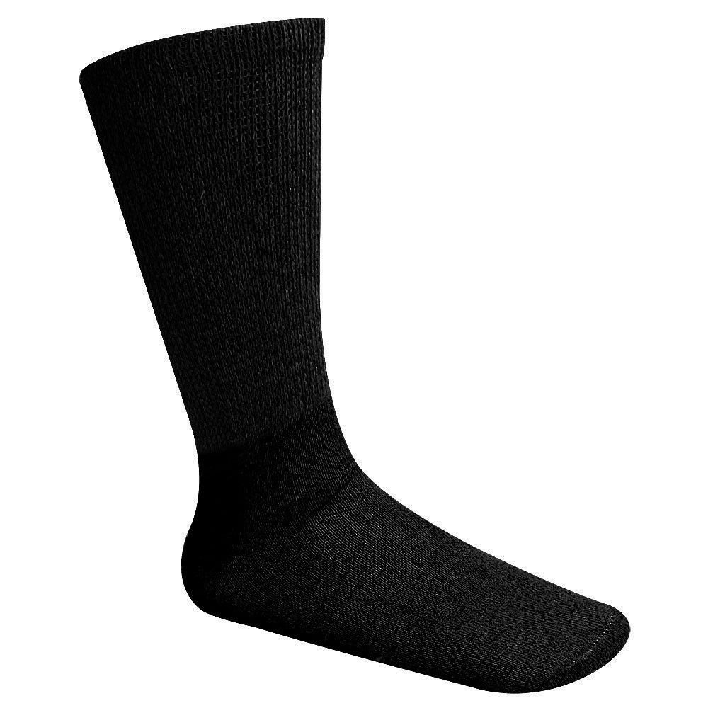 12 Pairs Men's Circulatory Diabetic Crew Socks Health Cotton 9-11 10-13 13-15