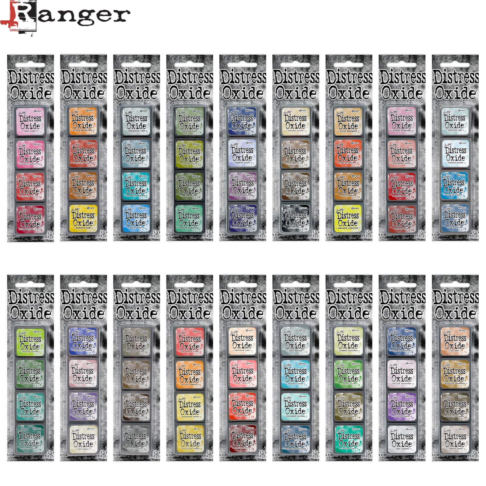 Ranger Mini Distress Oxide Pads - all colours - crafts, card making, stamping
