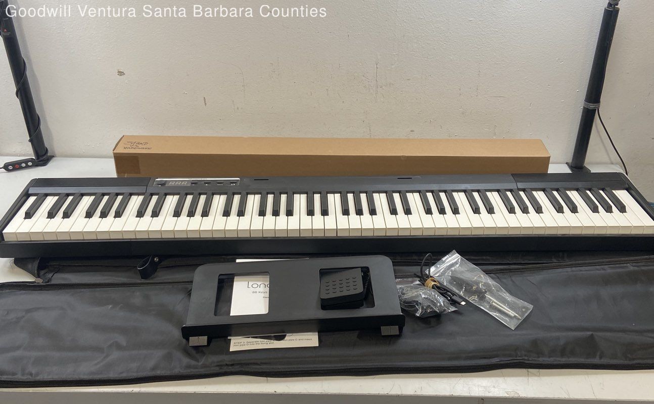 Longeye Piano Keyboard 88 Keys Compact Digital Piano With Stand