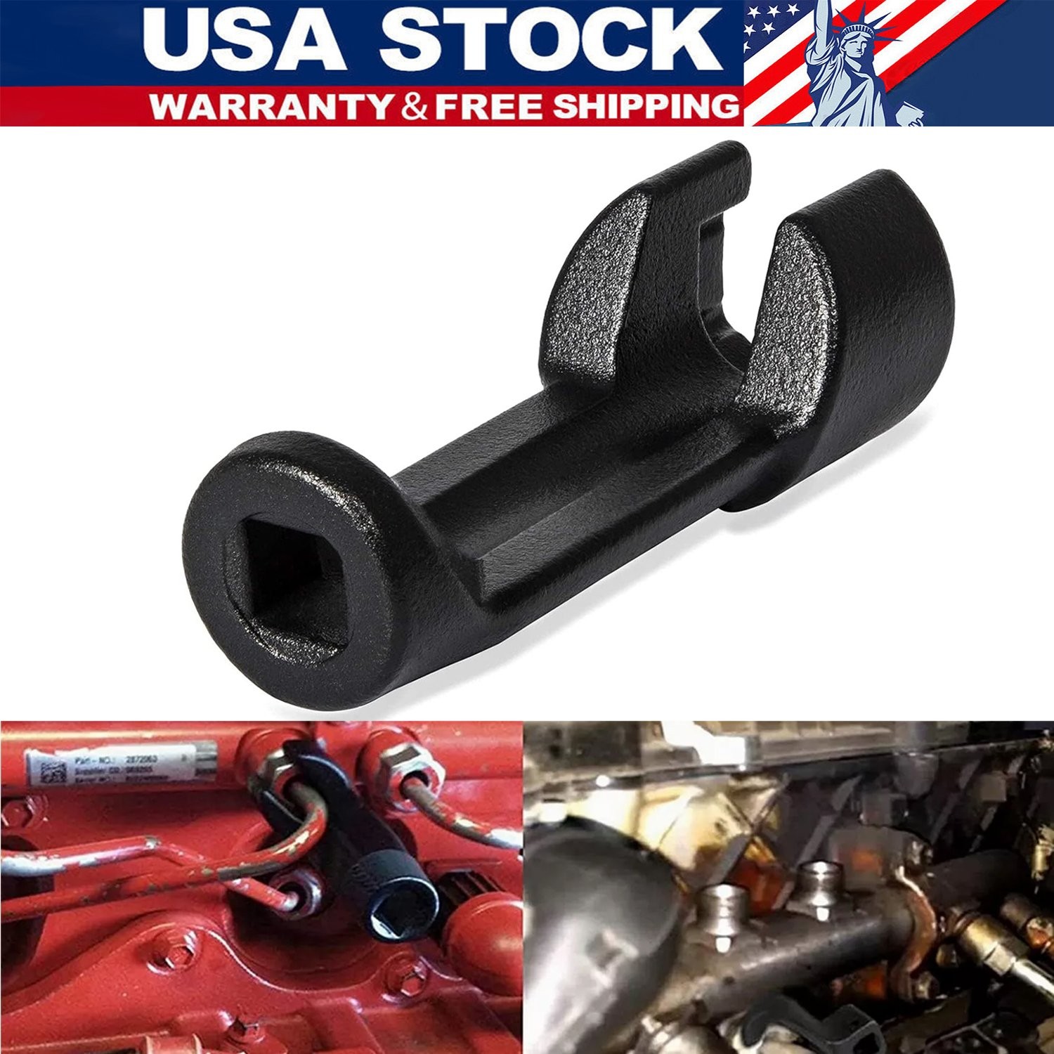 For Cummins 3/4" Fuel Injection Flare Nut Socket Fuel Pump Lines Removal Tool