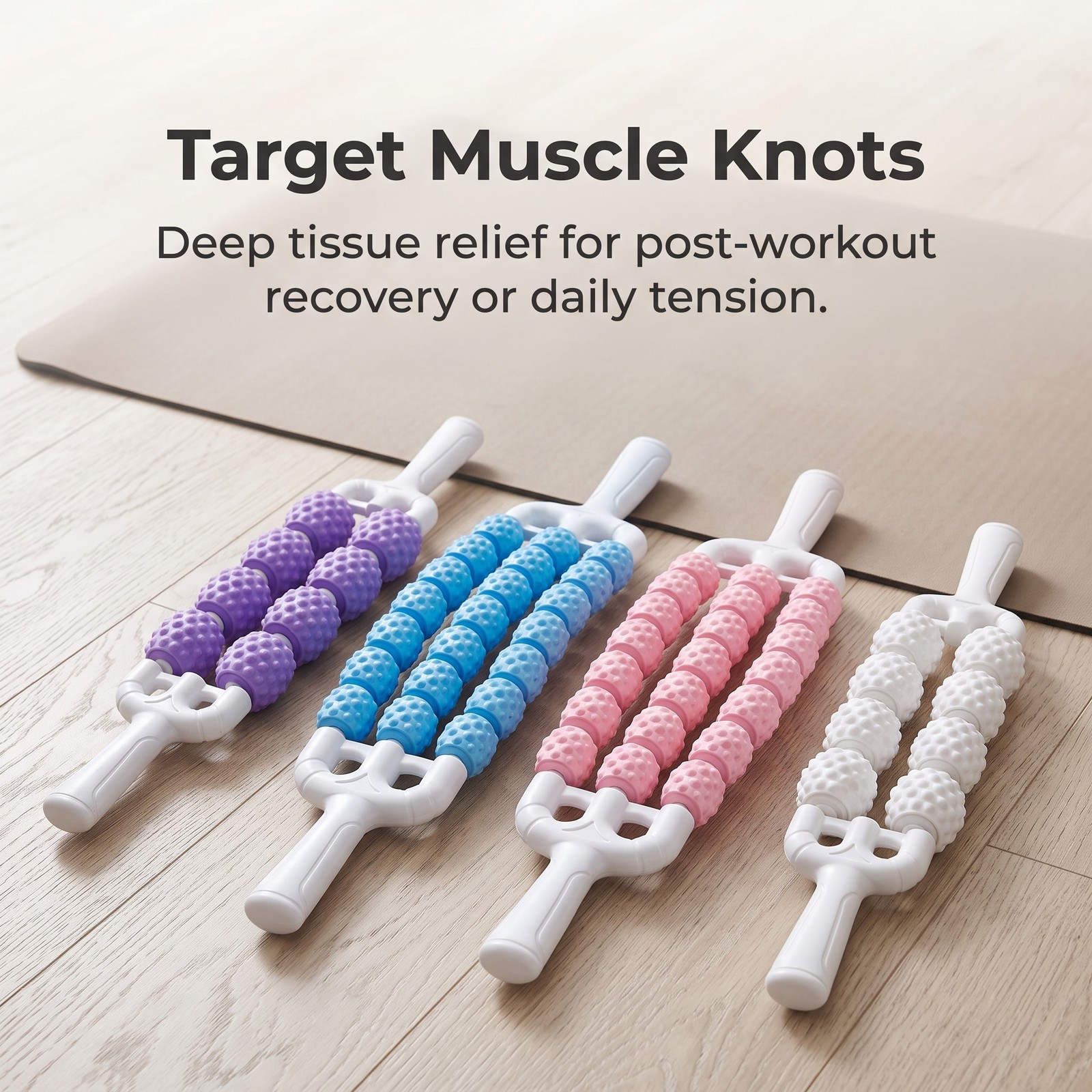 Massage Roller Stick - Manual Full Body Muscle Roller for Recovery