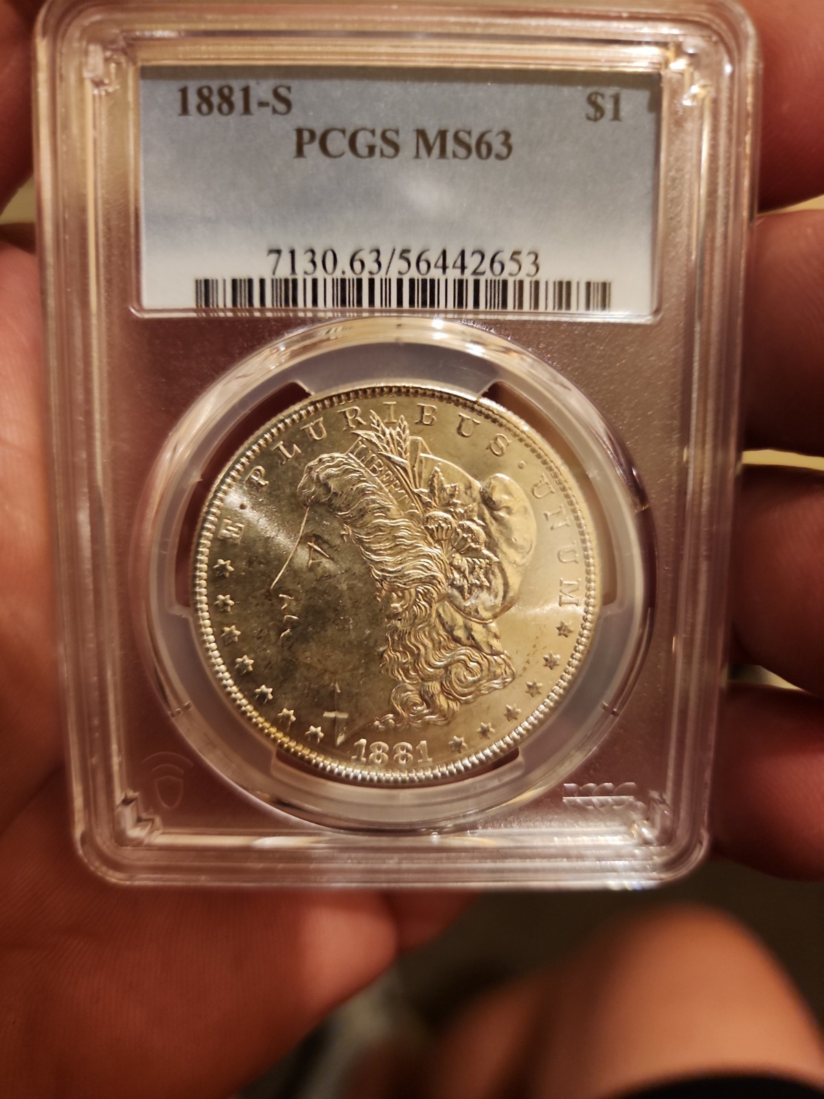 Rare MS 63 1881-S Morgan Silver Dollar PCGS