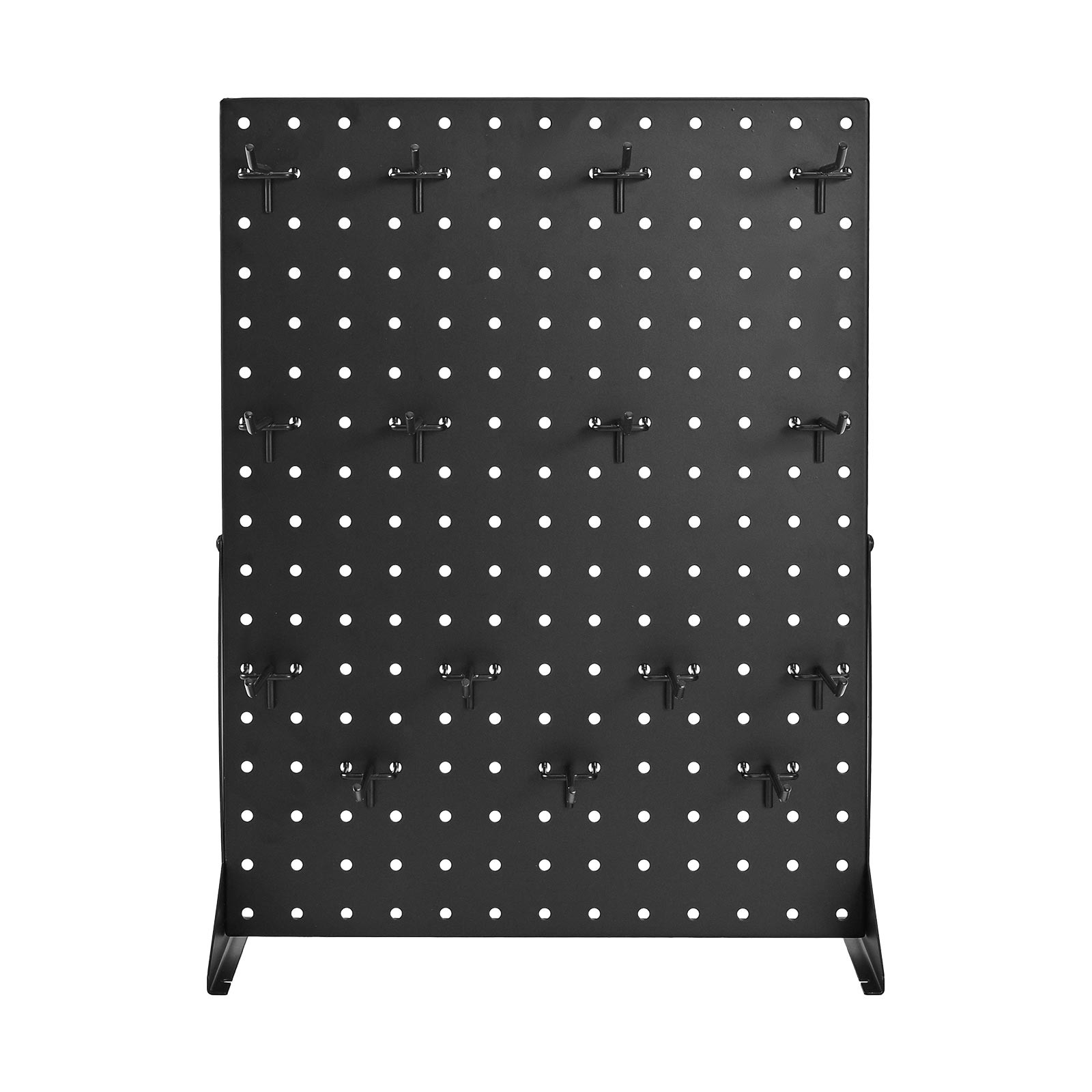 Uimoso Black Pegboard Stand with 15 Hooks and Panels for Display (1 Piece)