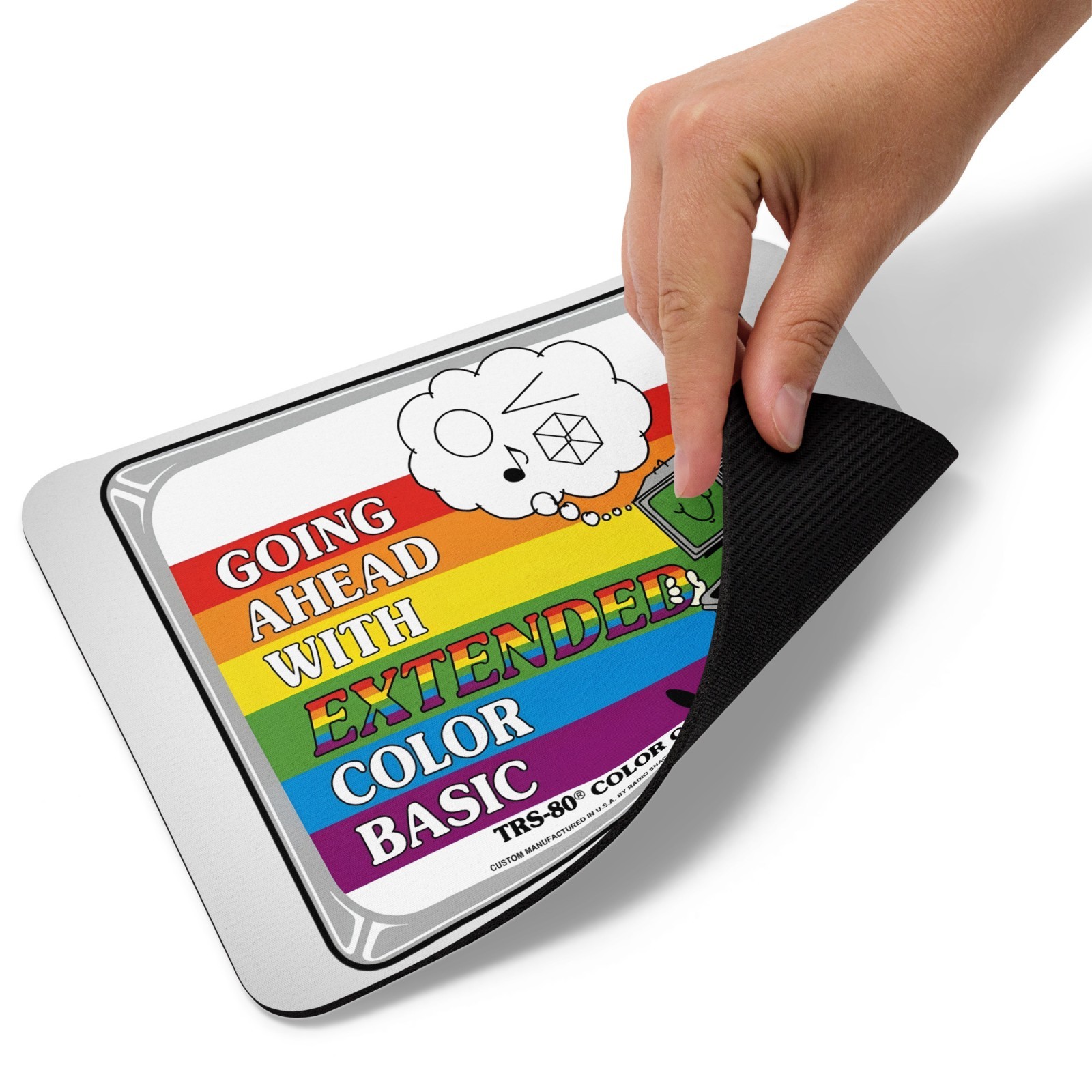 TRS-80 Color Computer Mouse Pad - Retro CoCo 80s Tech BASIC Mat 9.5" x 7.75"