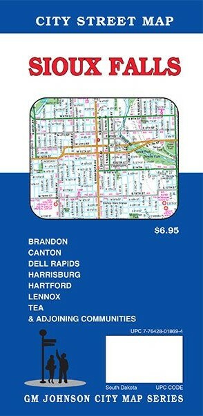City Street Map of Sioux Falls, South Dakota, by GMJ Maps