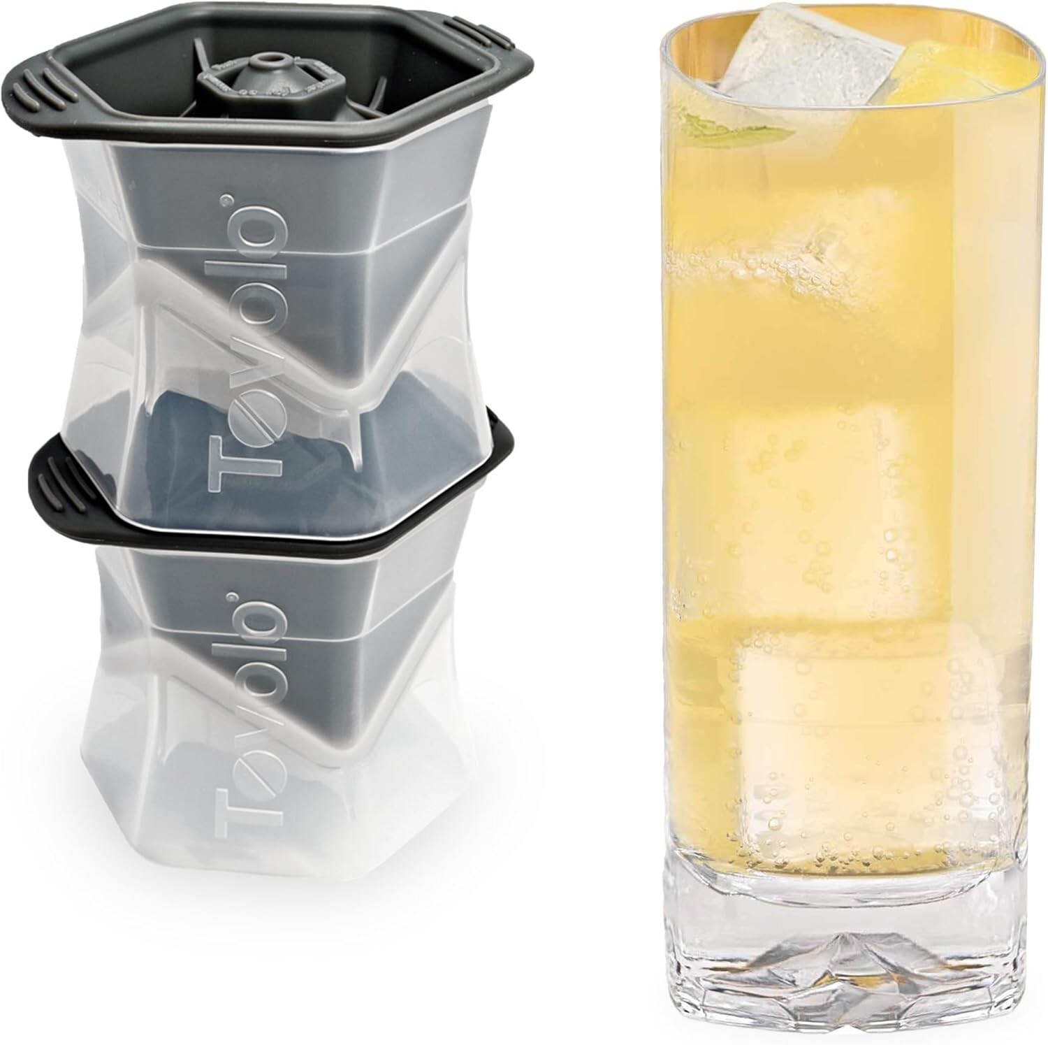 Tovolo Colossal Cube Ice Molds, Set of 2 - Large Ice Cube Mold