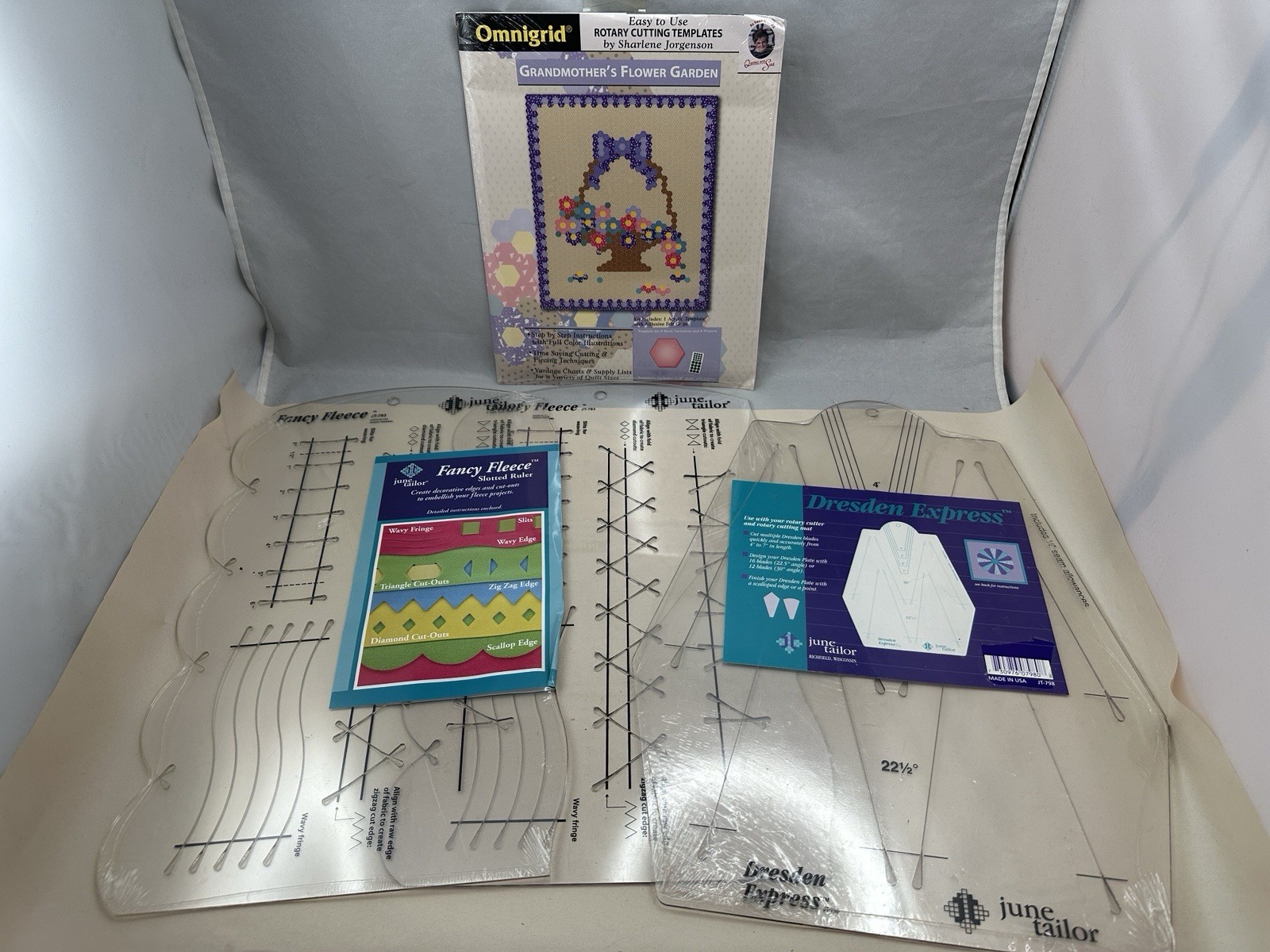 June Tailor Fancy Fleece Slotted Ruler Lot 2-JT-783, JT-798 - GMas Flower Garden
