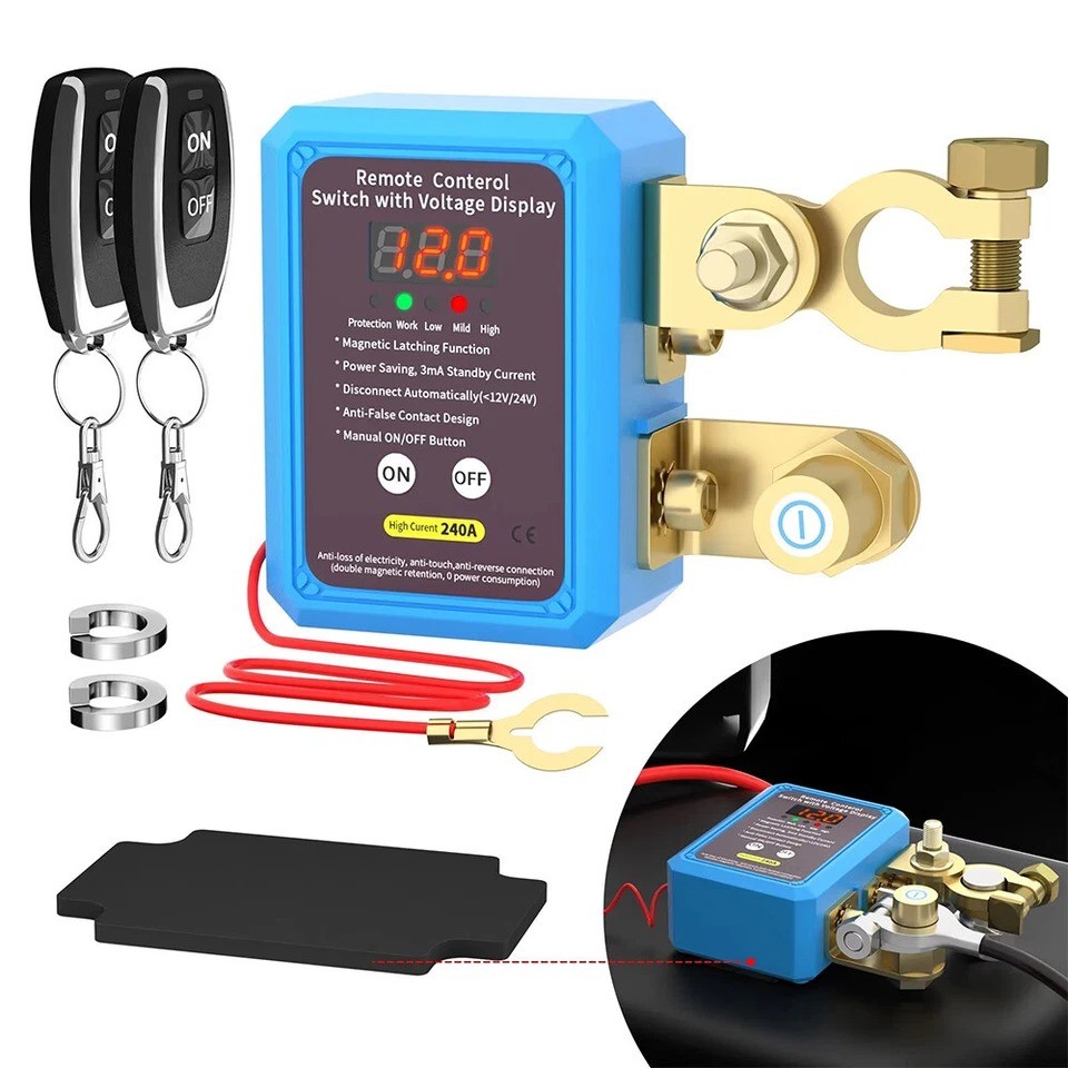 Remote Battery Disconnect Switch Anti-Theft