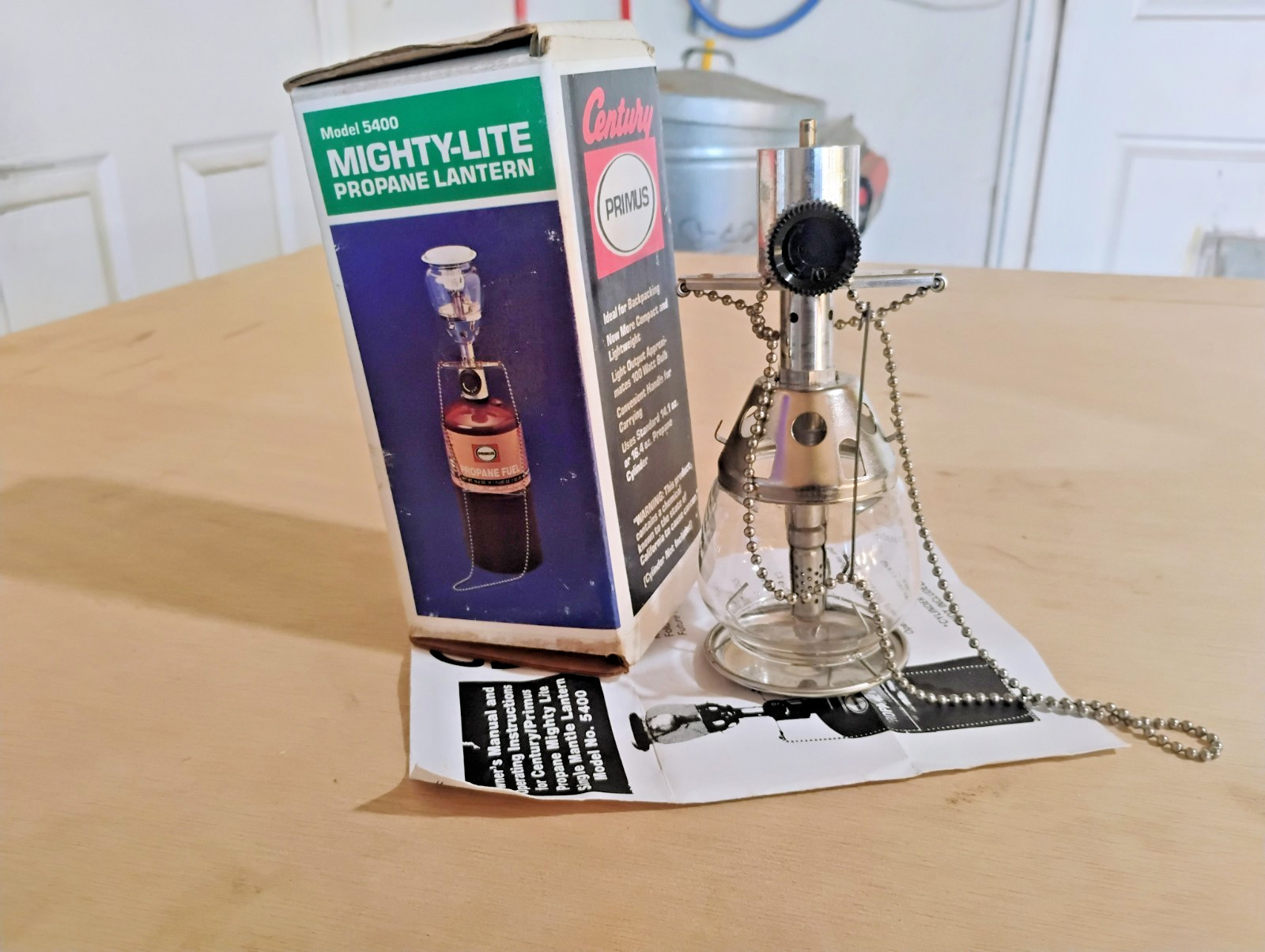 Century Primus Mighty-Lite Propane Lantern Model 5400 Camping Light