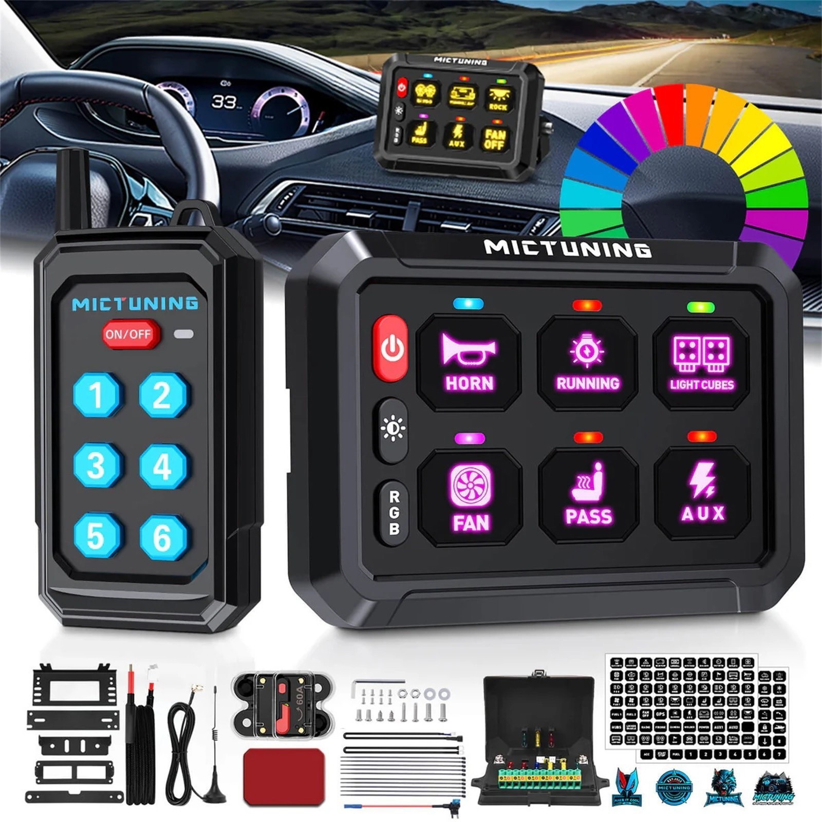 P1Y Switch Panel APP / Wireless Control LED Multifunctional Circuit Relay System