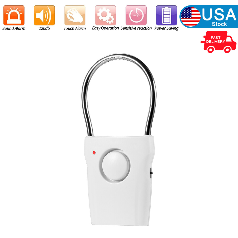 120dB Touch Activated Door Handle Alarm Portable Anti-Theft Guard Daily Home Use