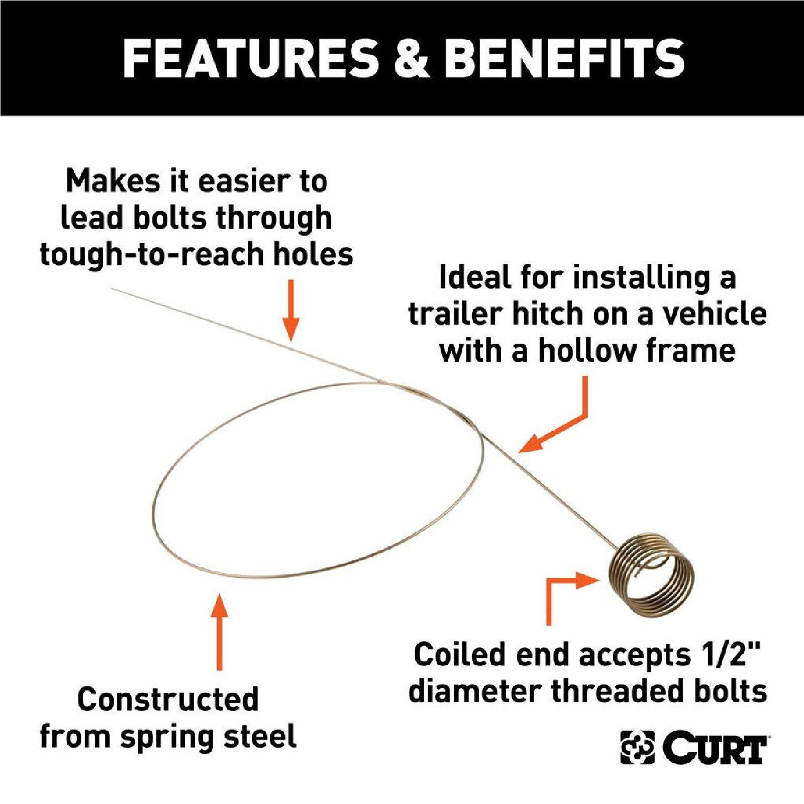 Curt 58400 1/2" Fish Wire / Pull Wire