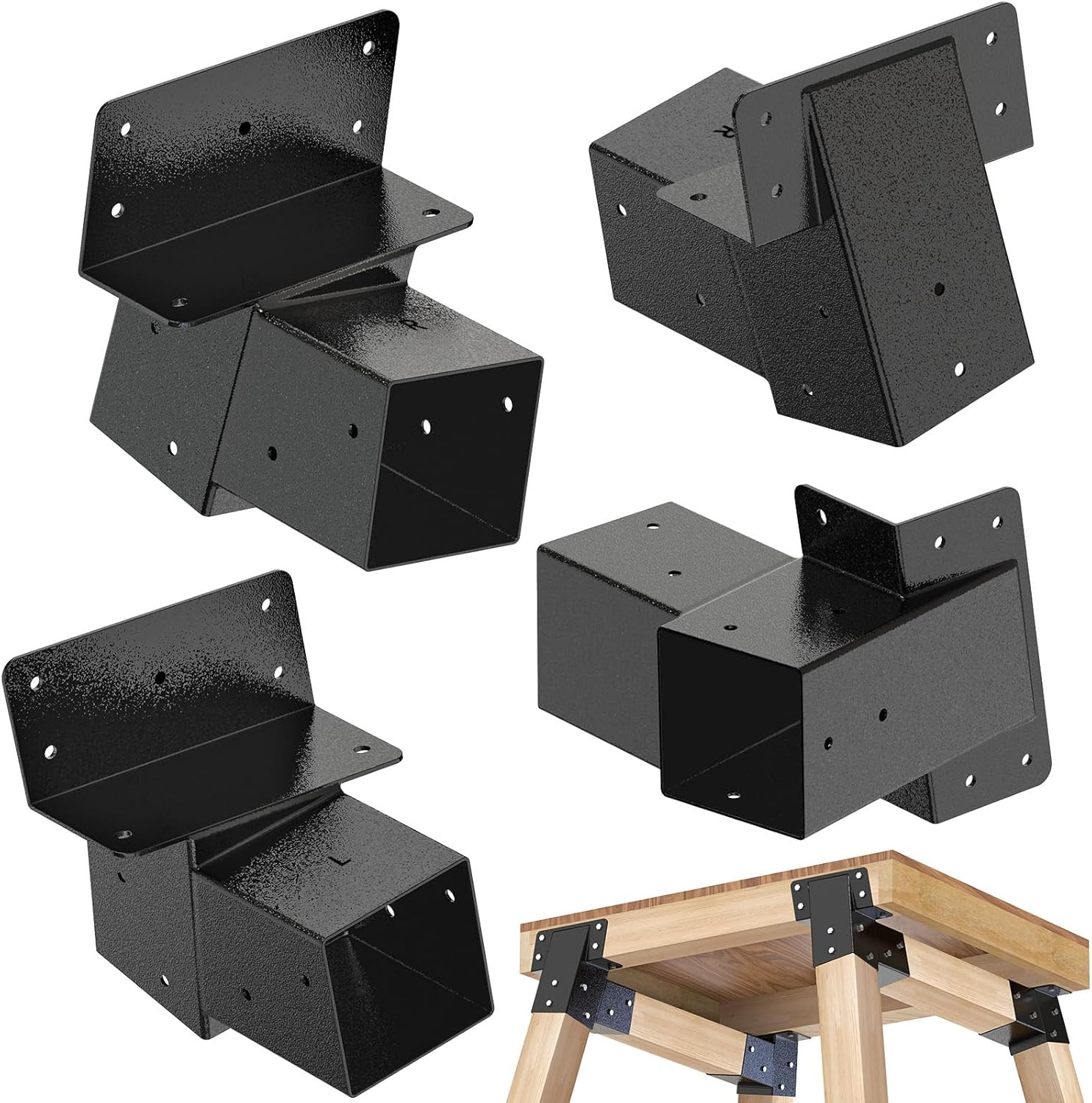 4Pack 4x4 Compound Angle Brackets Heavy Duty Deer Stand Bracket Hunting Blind