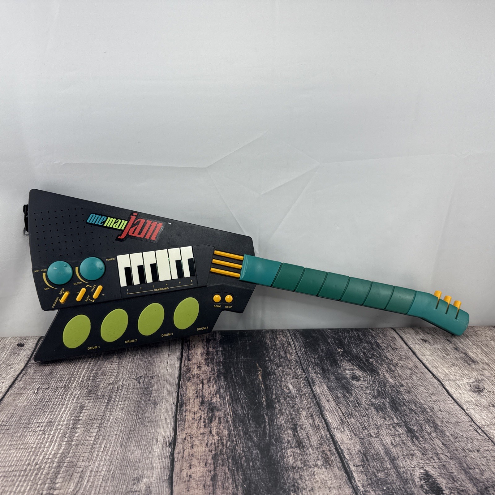 One Man Jam Electronic Guitar Keyboard Drums Toy 1999 Vintage Tested