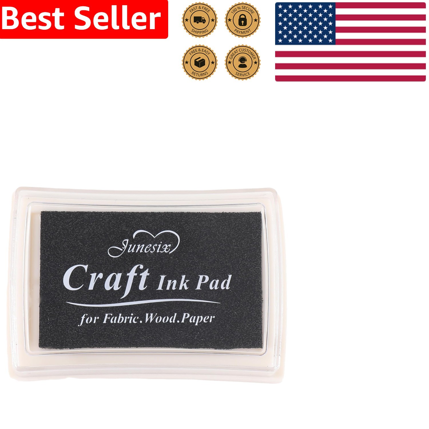 Versatile Water-Based Ink Pad for Crafting - Ideal for Kids & Easy Cleanup