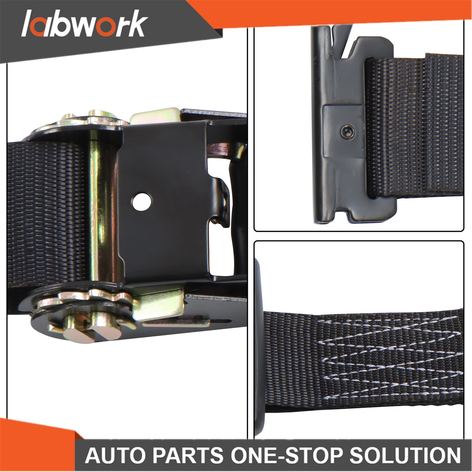 Labwork Wheel Chock Tie Down Kit Tire Ratchet Straps Wheel Chocks For ATV UTV