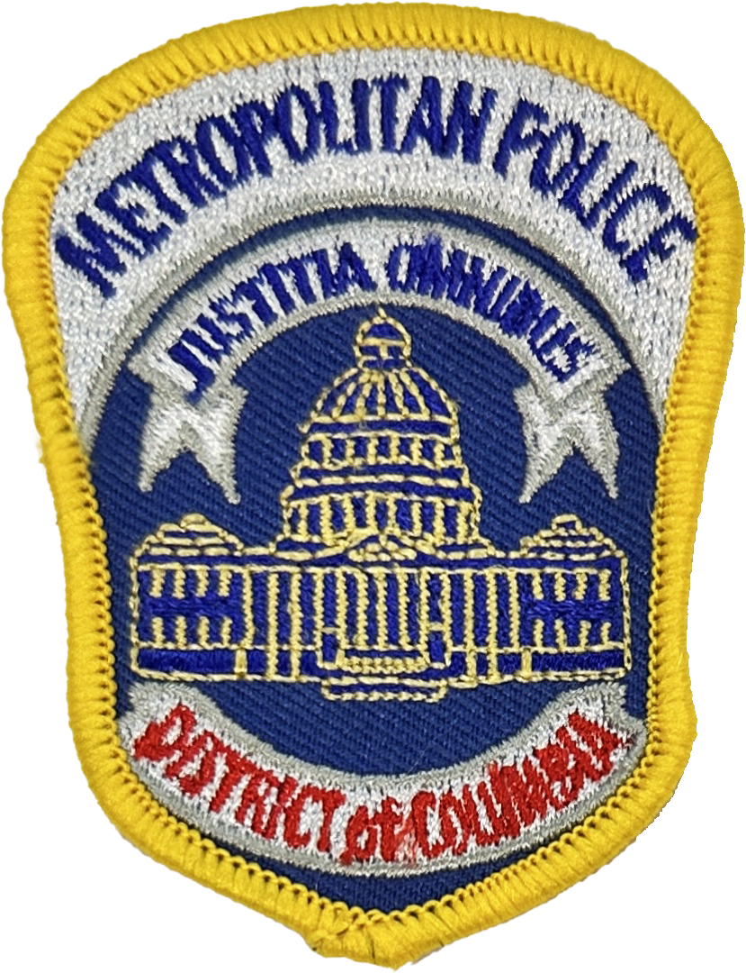 METROPOLITAN POLICE SHOULDER PATCH: Washington DC Hat Patch, Size Small
