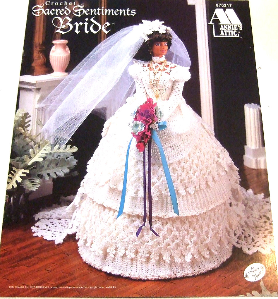 Annie's Attic Crochet Fashion Doll Sacred Sentiments Bride