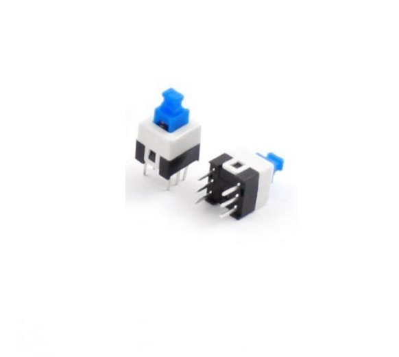 50Pcs Latching 7x7mm Mini Tactile Push Button Switch On-Off DIP-6pins
