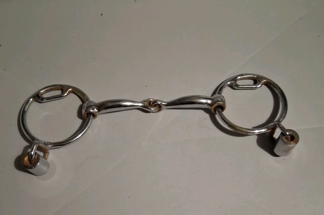 English, O-Ring, Adjustable, Rollers, Snaffle Horse Bit, 5"