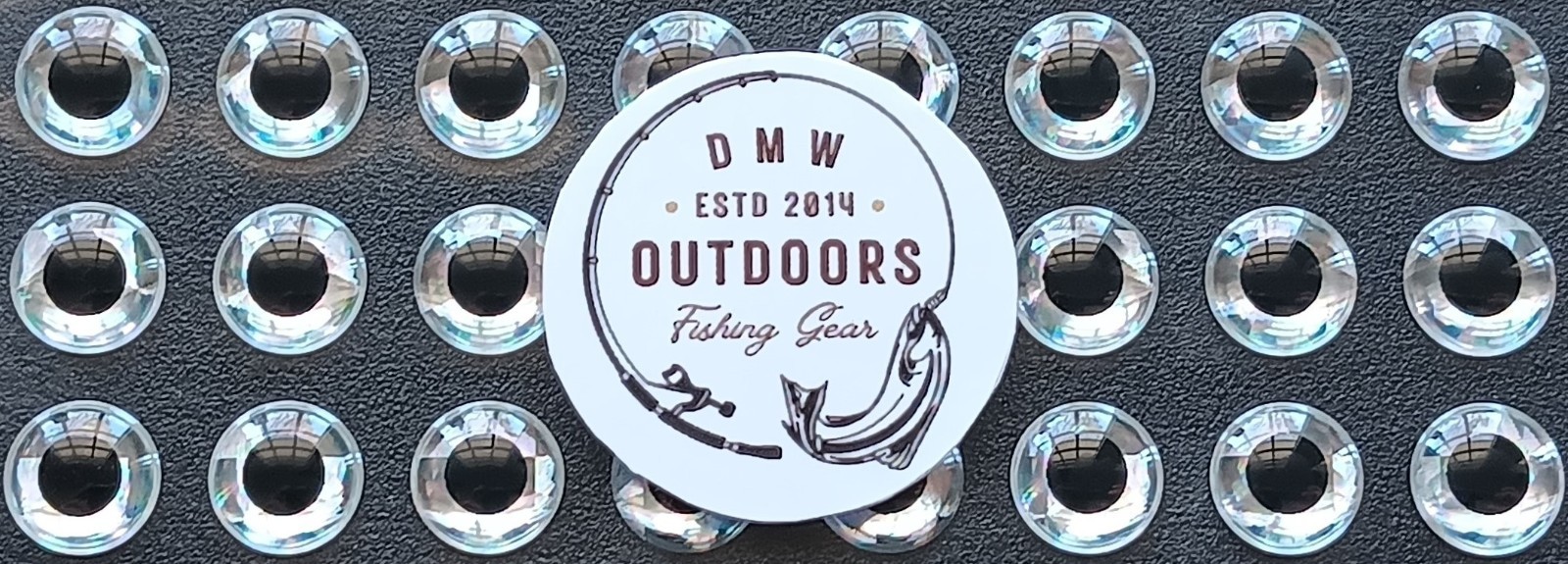 3D Fish Eyes-Holographic SILVER-8mm (5/16")-100/pk-Fly Tying-Lures-Jigs-Crafts